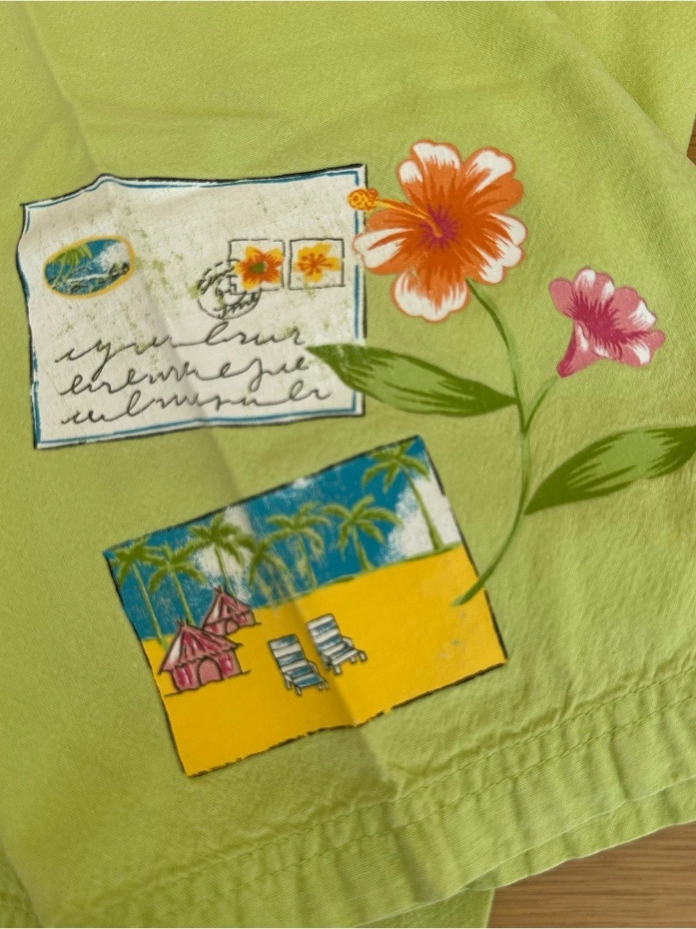 Erika Floral Embroidered Button Down Shirt and Capri Pants Outfit Size XL